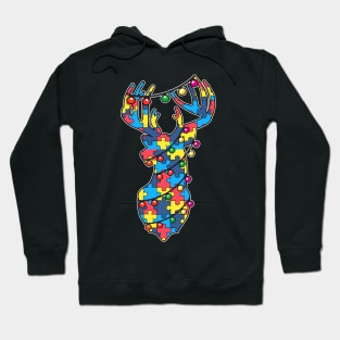 Autism Support Christmas Reindeer Hoodie